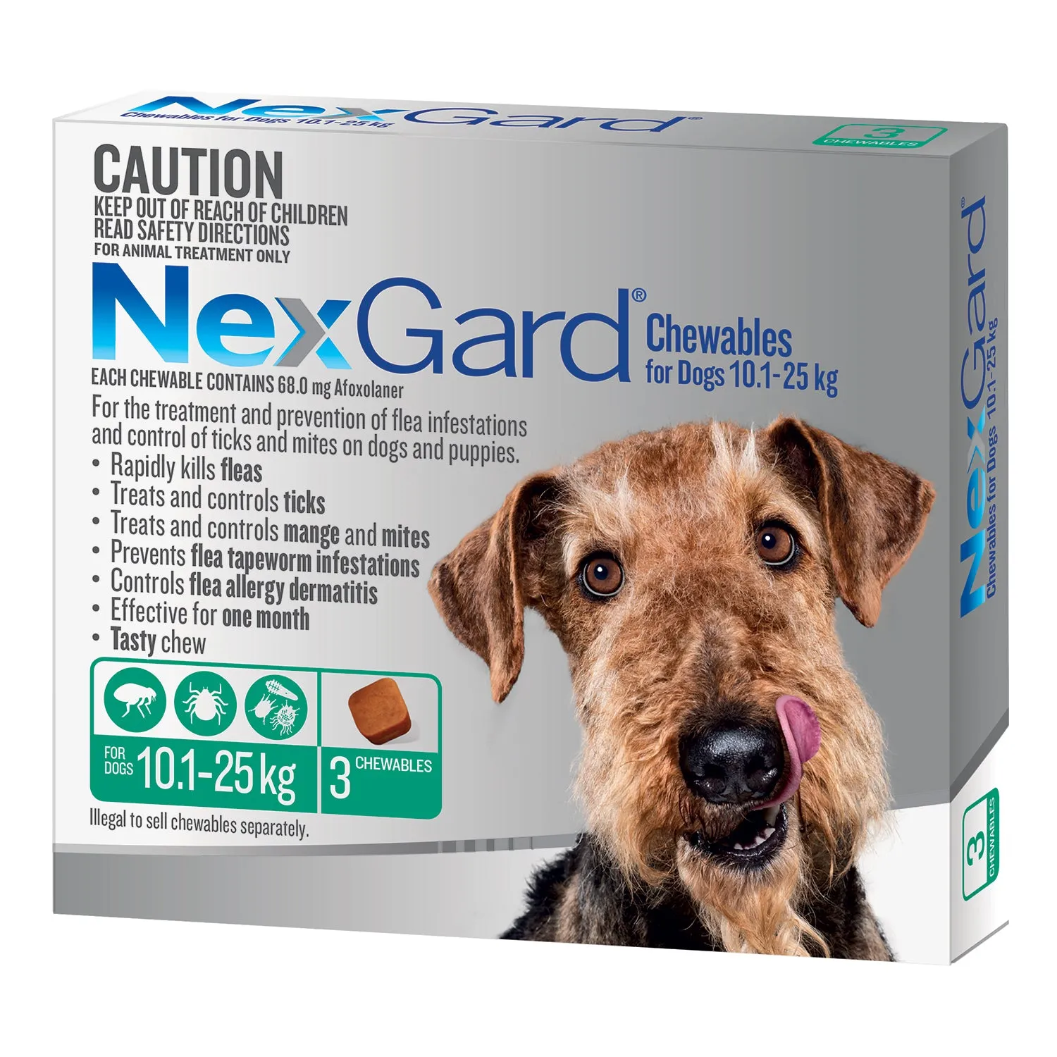 NexGard Dog 10.1-25kg Green