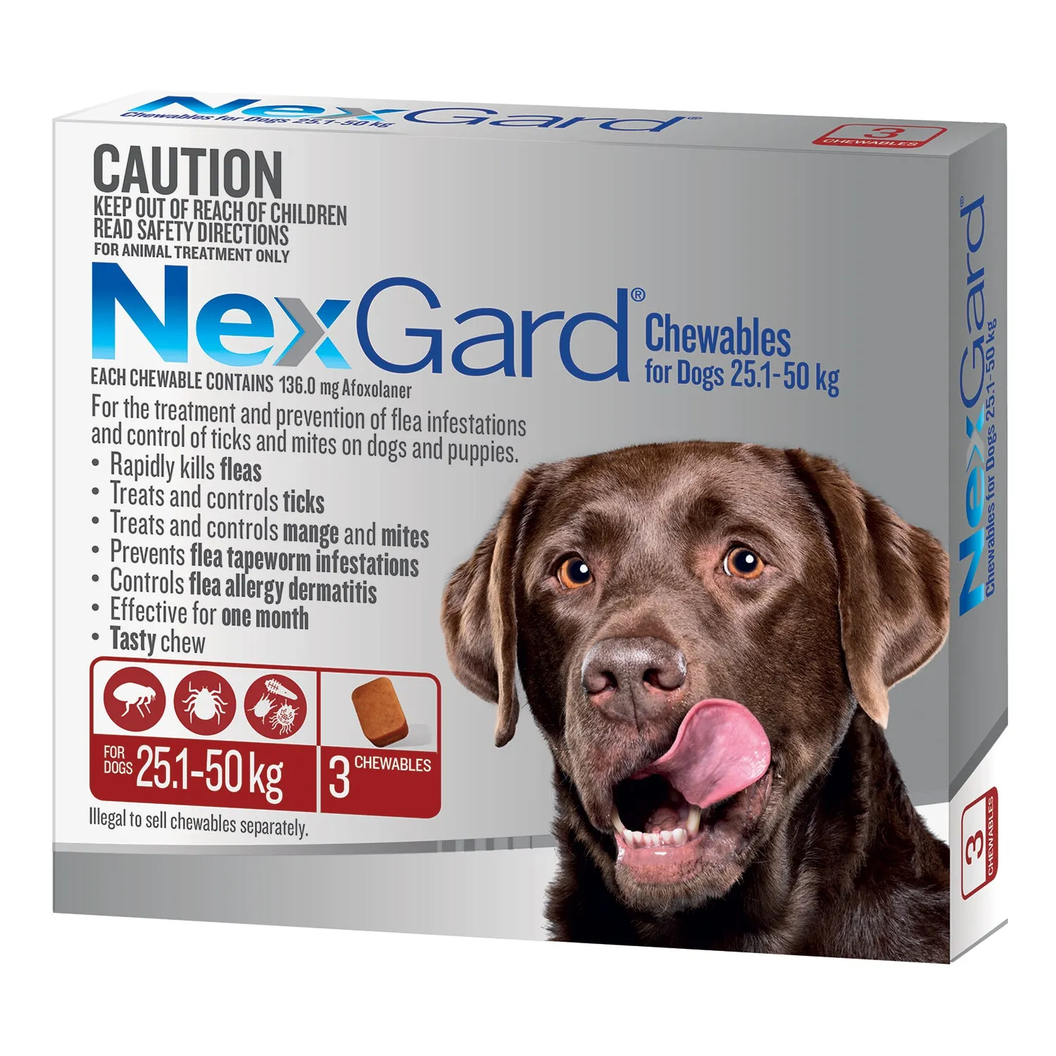 NexGard Dog 25.1-50kg Red