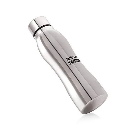 NIRLON Stainless Steel 5 Pcs Fridge Water Bottle/Refrigerator Bottle/Single Wall Bottle 1000 ML