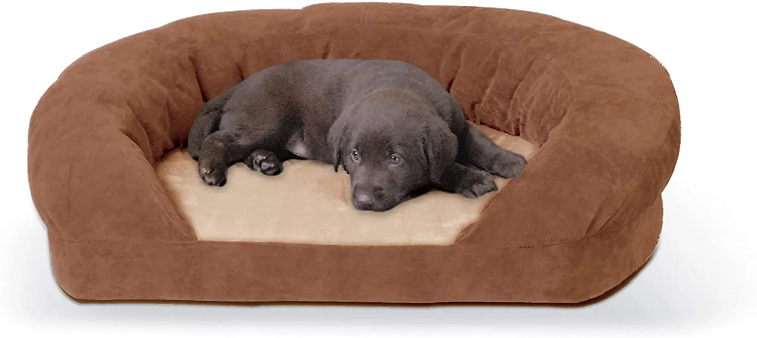 Orthopedic Dog Couch Bed - K&H Pet Products Ortho Bolster Sleeper Pet Bed