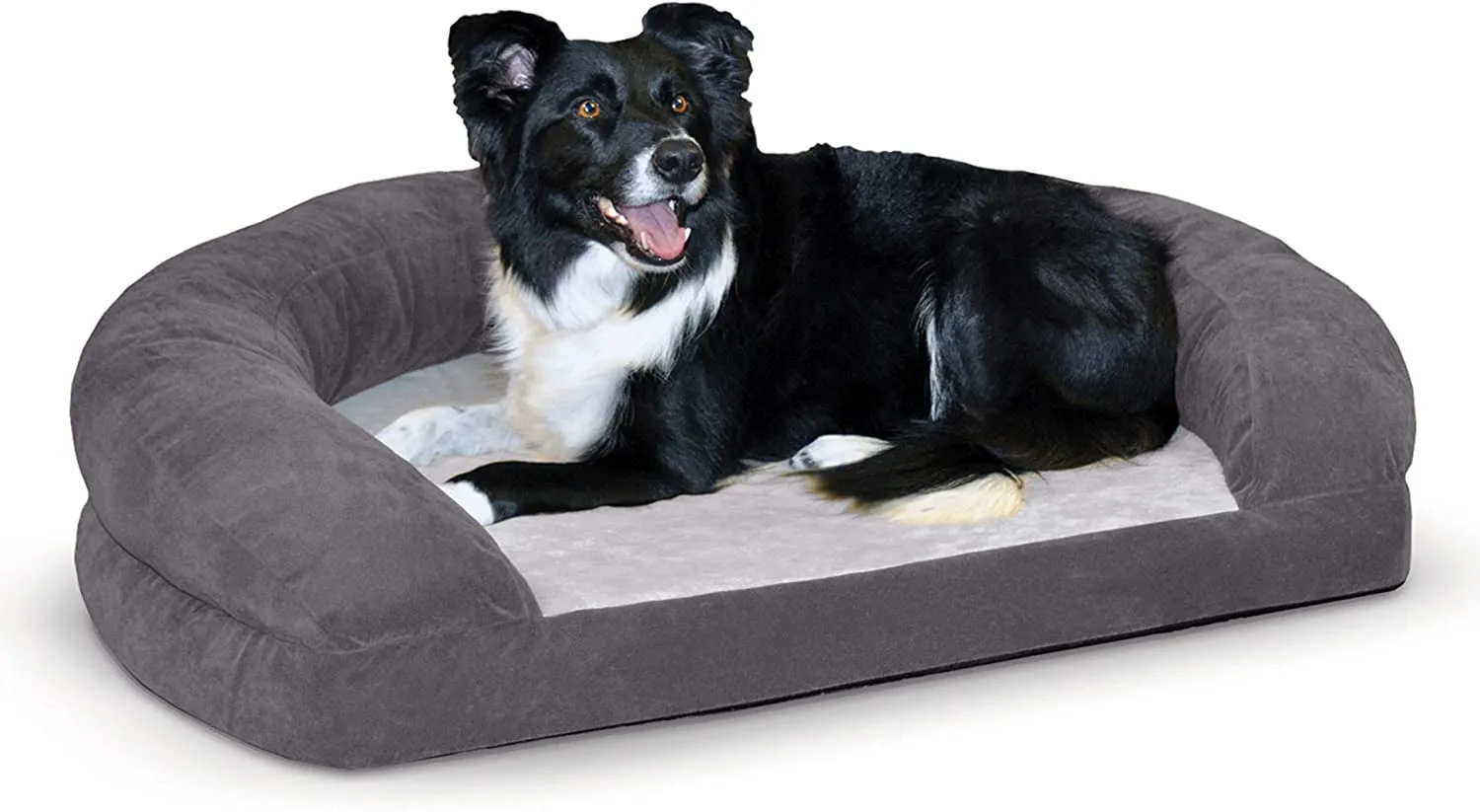 Orthopedic Dog Couch Bed - K&H Pet Products Ortho Bolster Sleeper Pet Bed