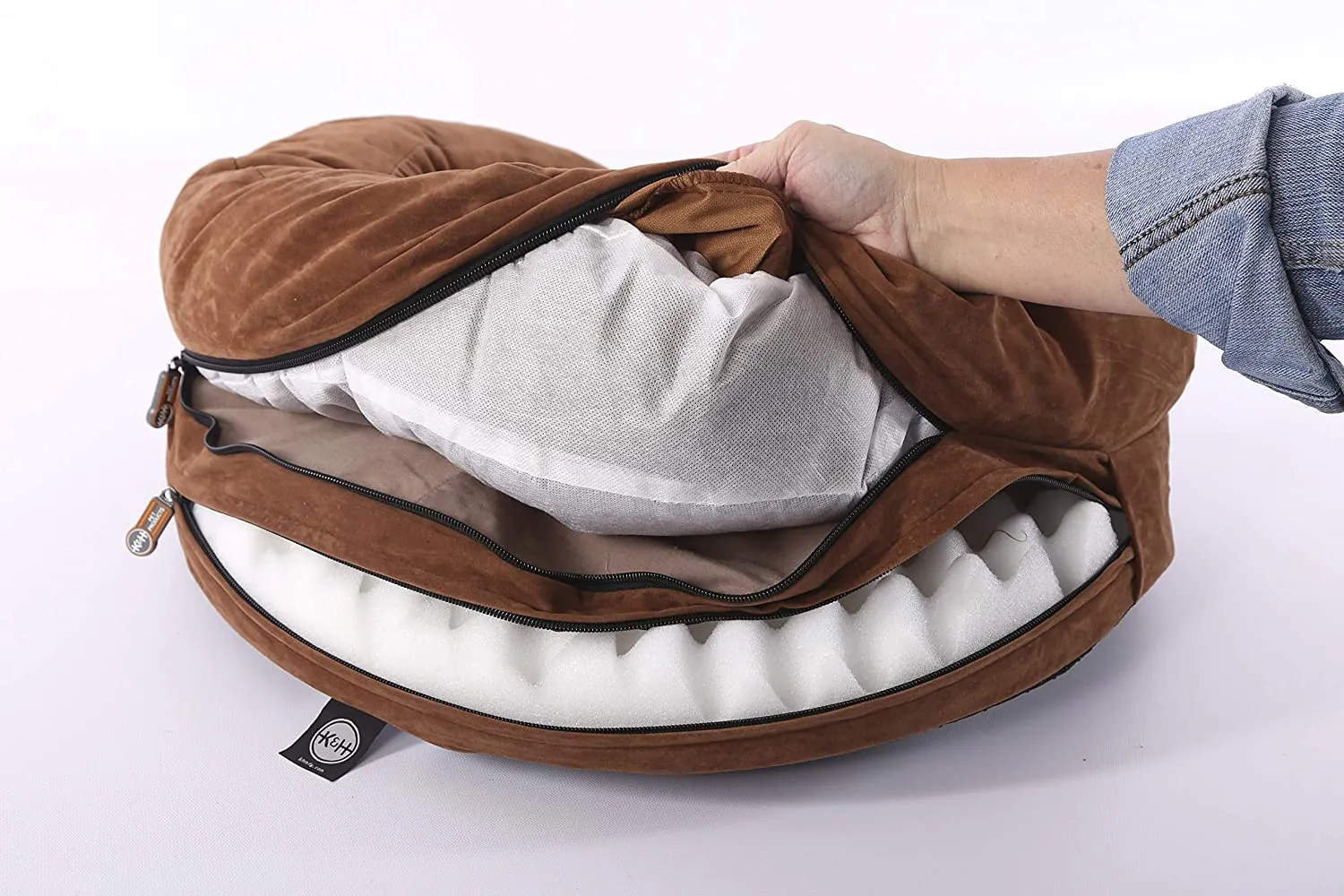 Orthopedic Dog Couch Bed - K&H Pet Products Ortho Bolster Sleeper Pet Bed