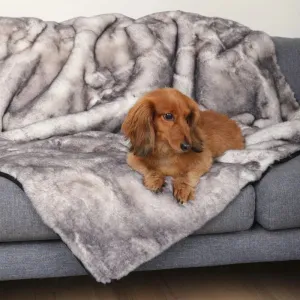 Paw Brands, PupProtector™ Luxe Waterproof Faux Fur Blanket, Ultra Soft Chinchilla