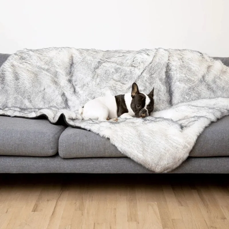 Paw Brands, PupProtector™ Luxe Waterproof Faux Fur Blanket, Ultra Soft Chinchilla