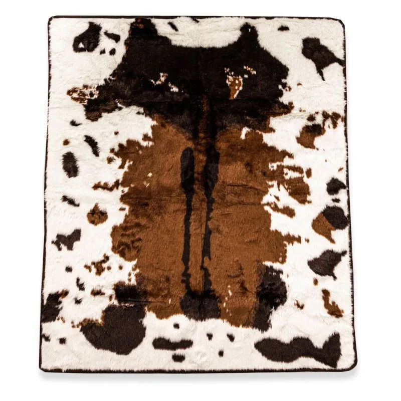 Paw Brands, PupProtector™ Waterproof Throw Blanket, Brown Faux Cowhide