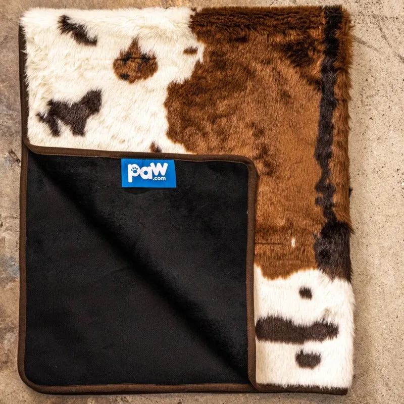 Paw Brands, PupProtector™ Waterproof Throw Blanket, Brown Faux Cowhide