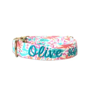 Personalized Dog Collar | Coral Beach Dog Collar | Duke and Fox®