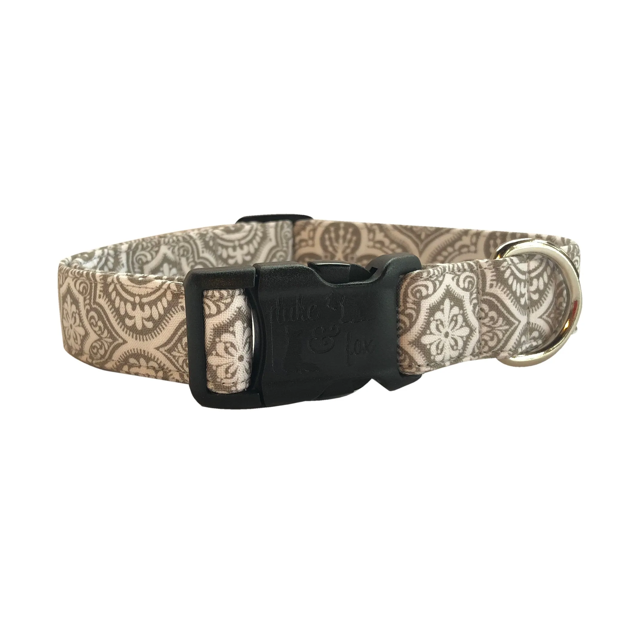 Personalized Dog Collar | Gray Moroccan Dog Collar | Duke & Fox®