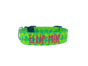 Personalized Dog Collar | Smiling Shamrock Dog Collar | Duke & Fox®