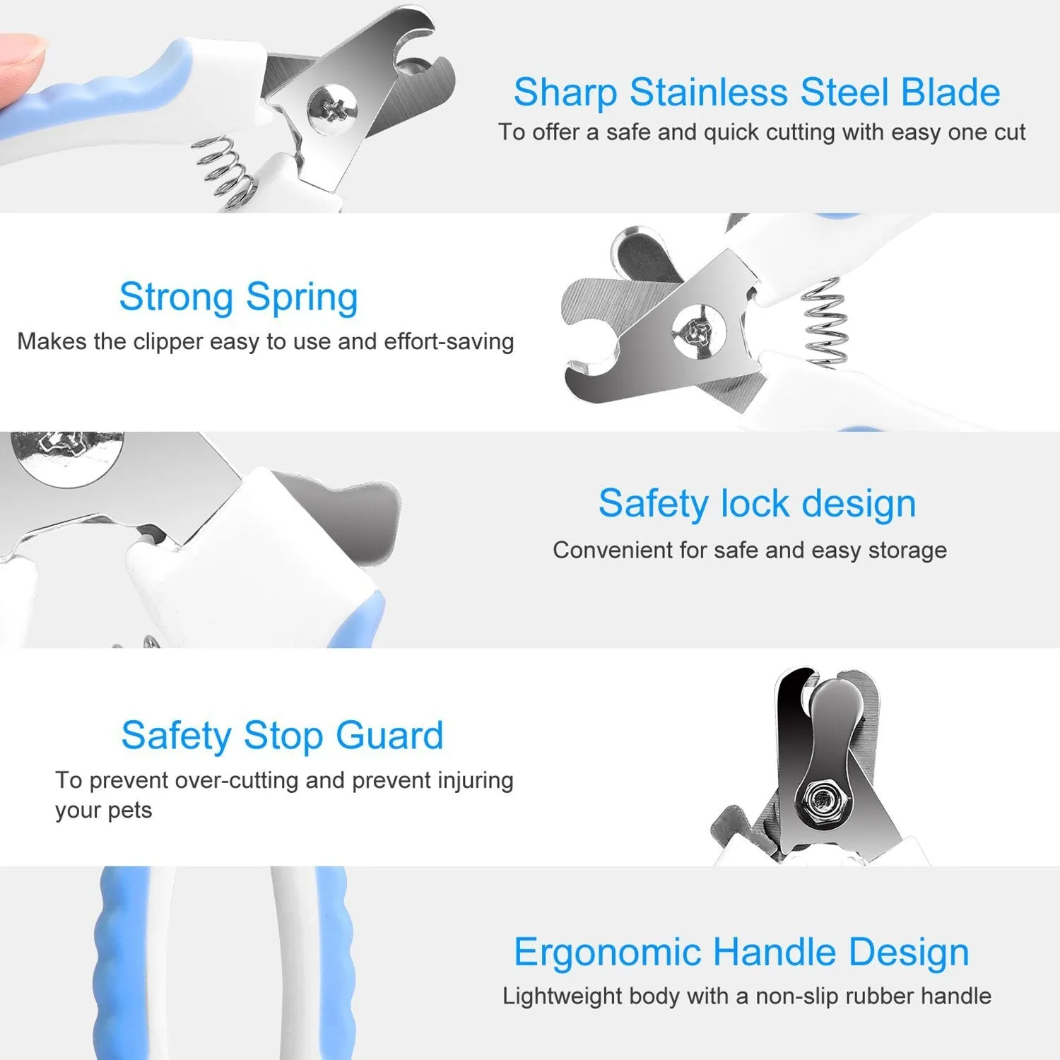 Pet Nail Toe Stainless Steel Trimmer with Nail File