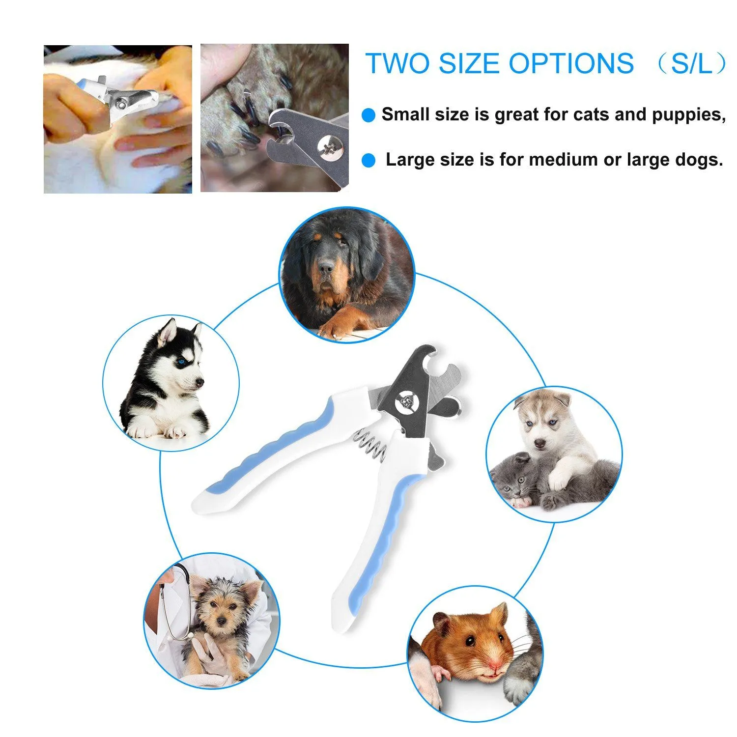 Pet Nail Toe Stainless Steel Trimmer with Nail File