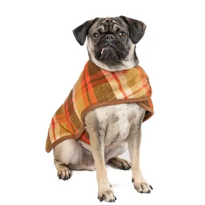 Rust Plaid Fleece Lined Dog Coat by Chilly Dog