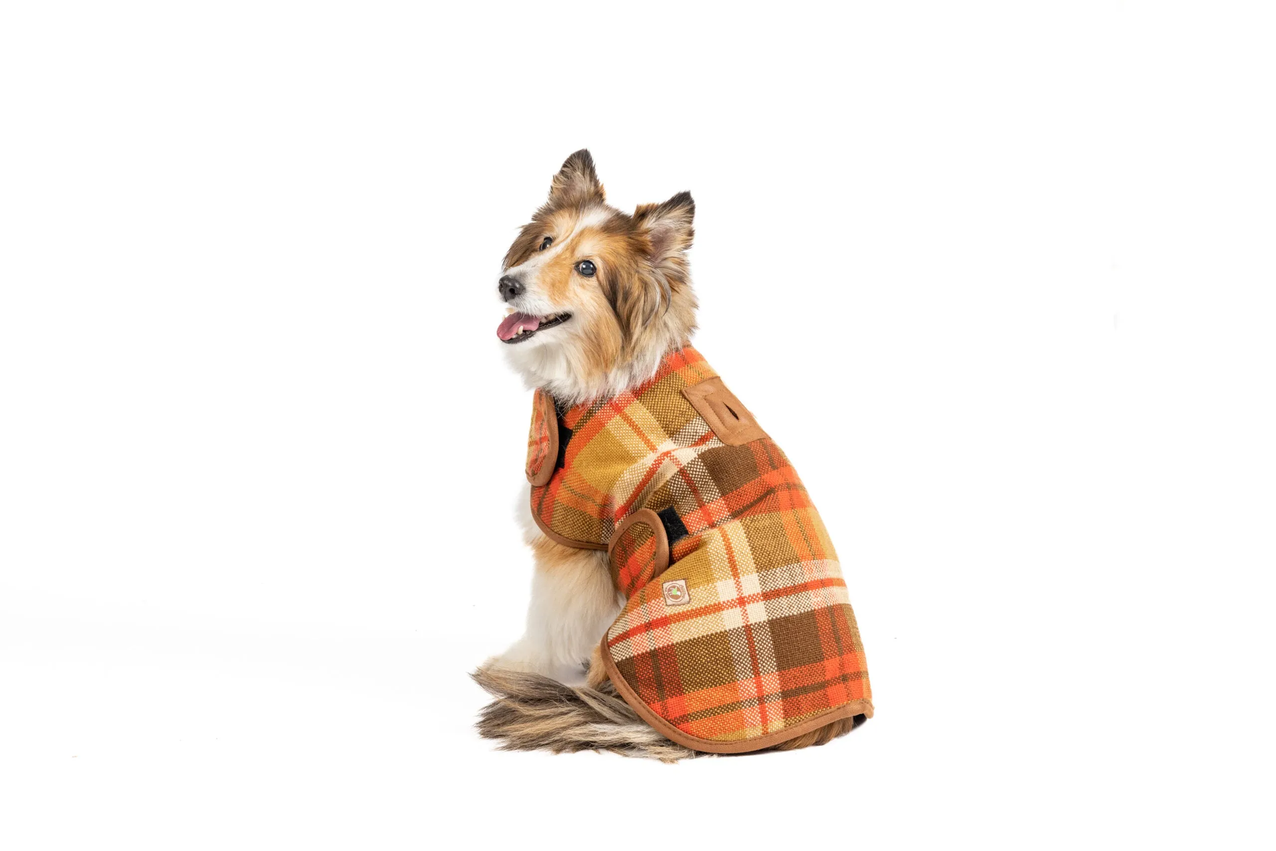 Rust Plaid Fleece Lined Dog Coat by Chilly Dog