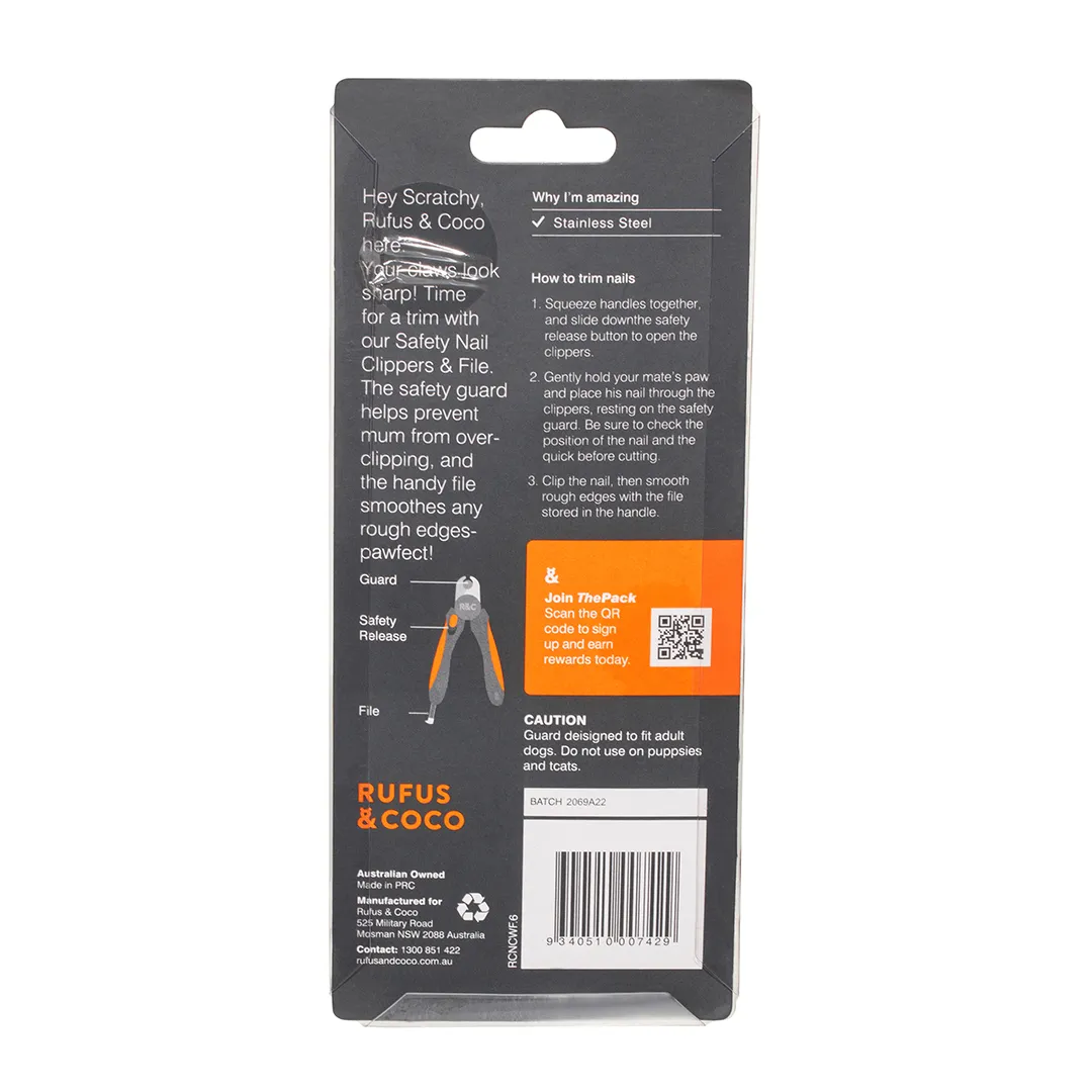Safety Nail Clippers & File