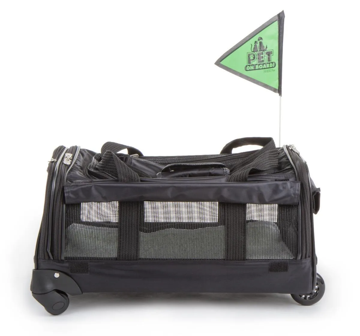 Sherpa Ultimate On Wheels Airline Approved Travel Pet Carrier - Black - Large