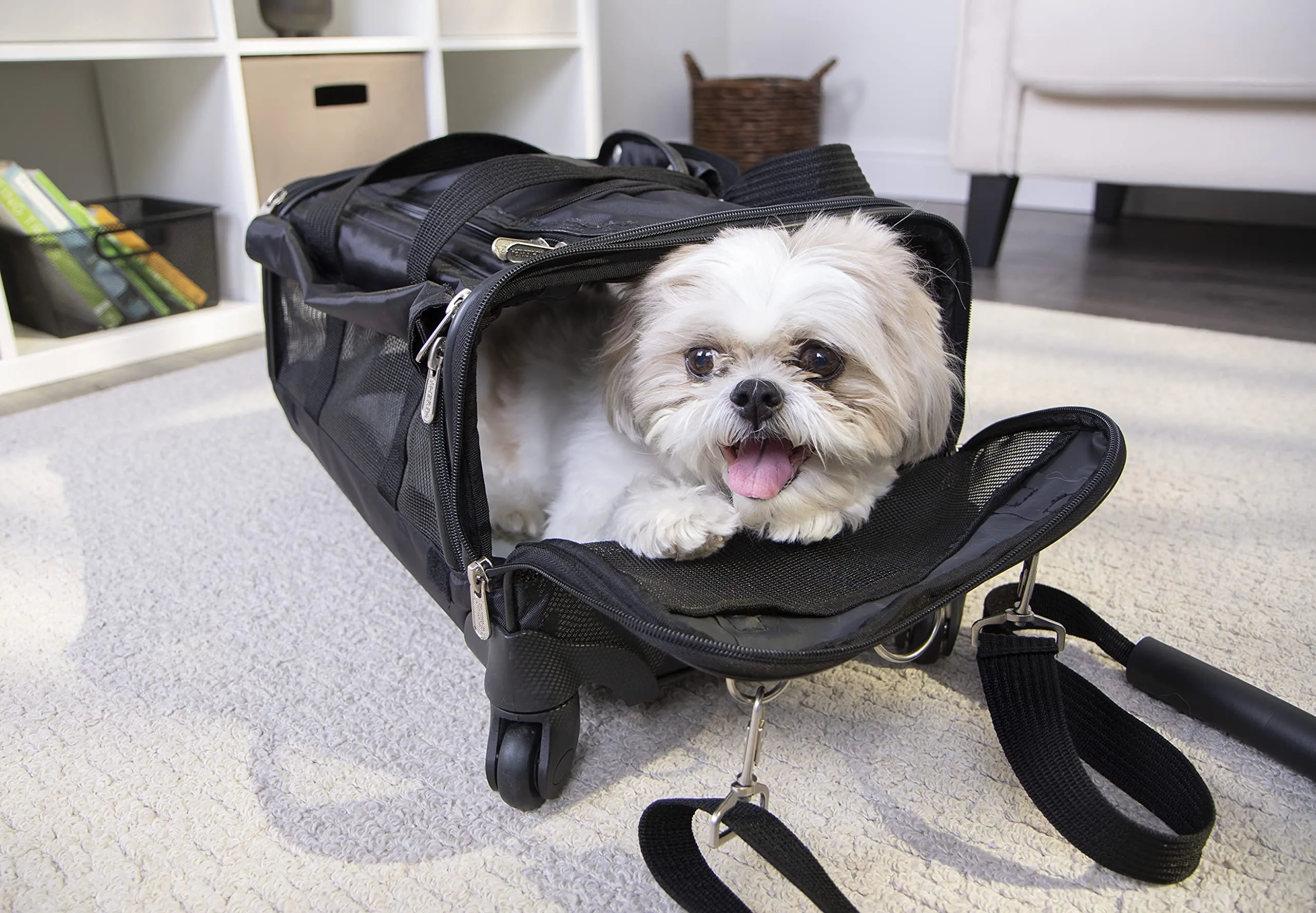 Sherpa Ultimate On Wheels Airline Approved Travel Pet Carrier - Black - Large