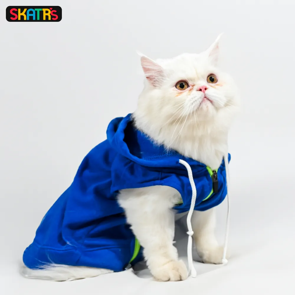 Skatrs Hoodie with Pockets for Dog and Cats (Blue)