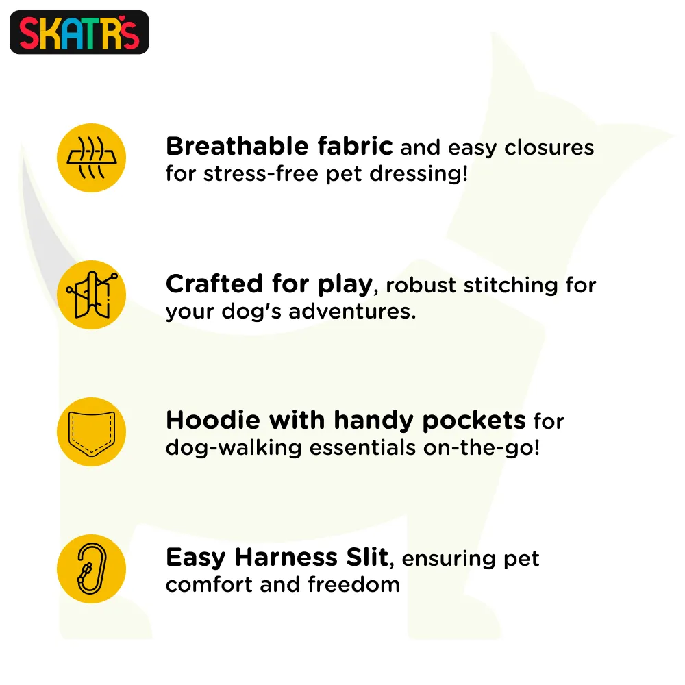Skatrs Hoodie with Pockets for Dog and Cats (Blue)