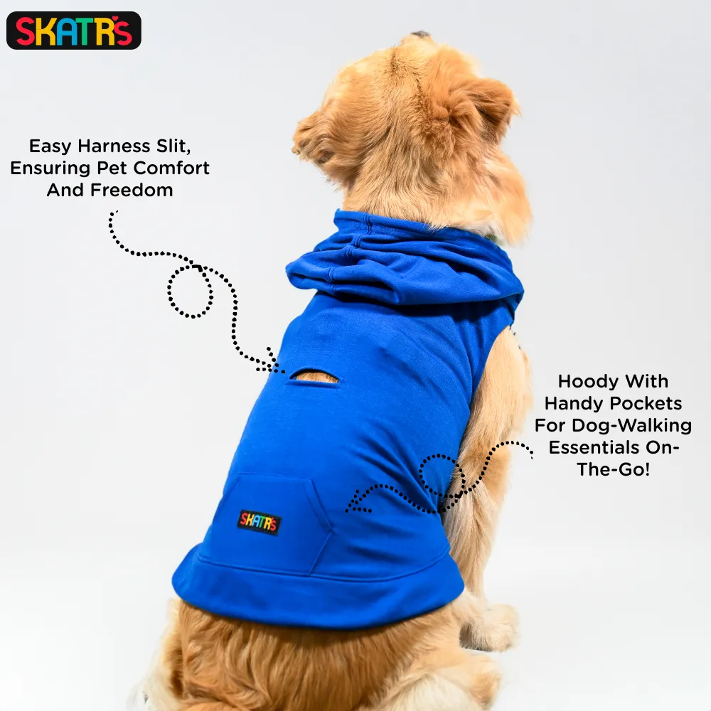 Skatrs Hoodie with Pockets for Dog and Cats (Blue)