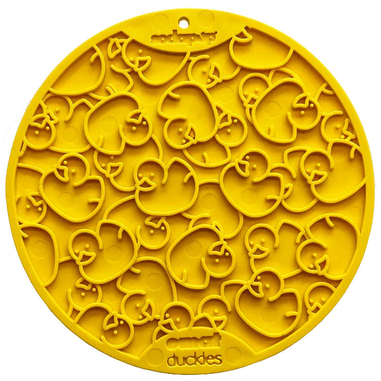 SodaPup Duckies Emat Enrichment Lick Mat With Suction Cups For Dogs