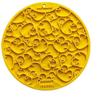 SodaPup Duckies Emat Enrichment Lick Mat With Suction Cups For Dogs