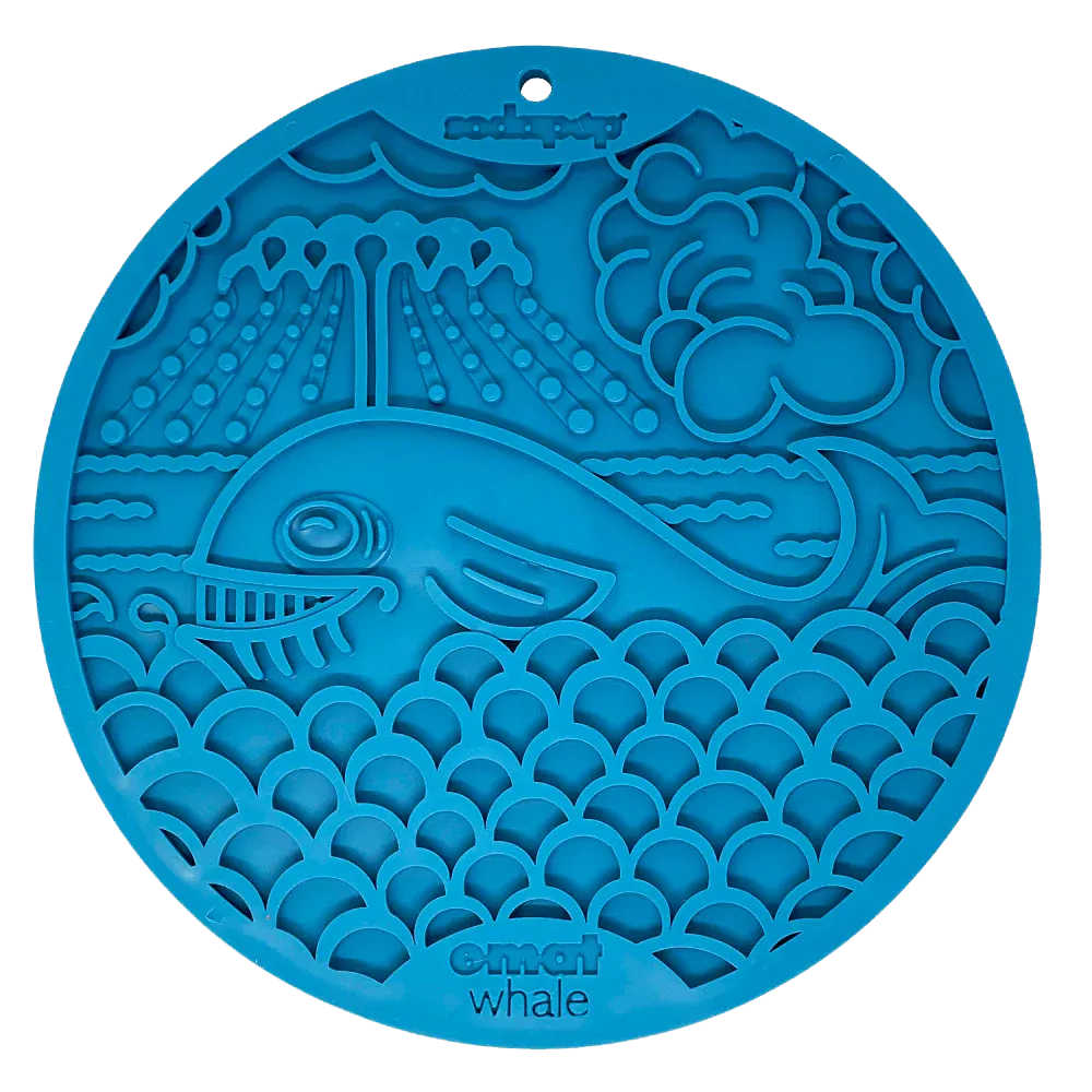 SodaPup Whale Emat Enrichment Lick Mat With Suction Cups For Dogs