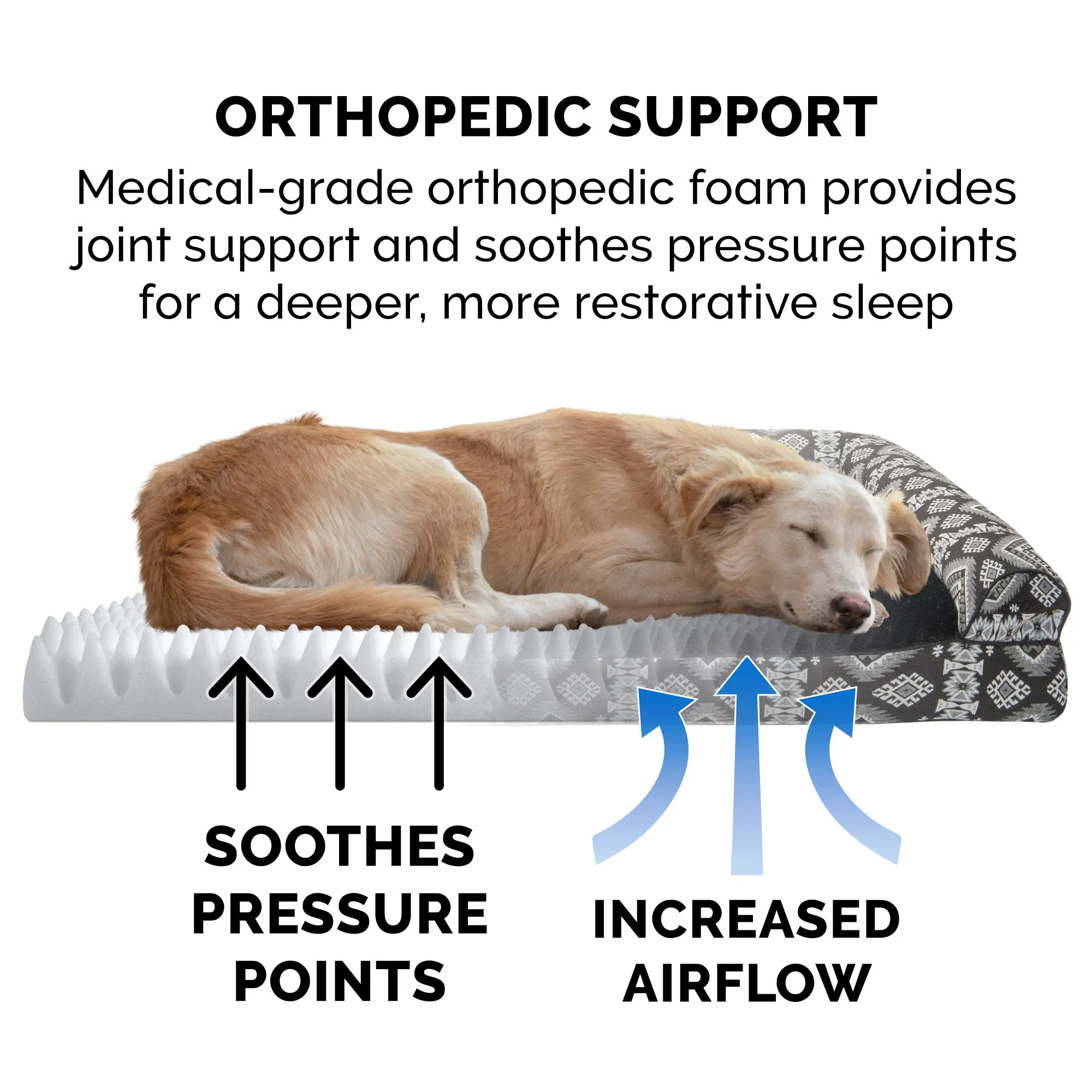 Southwest Kilim Plush Sofa-Style Pet Bed