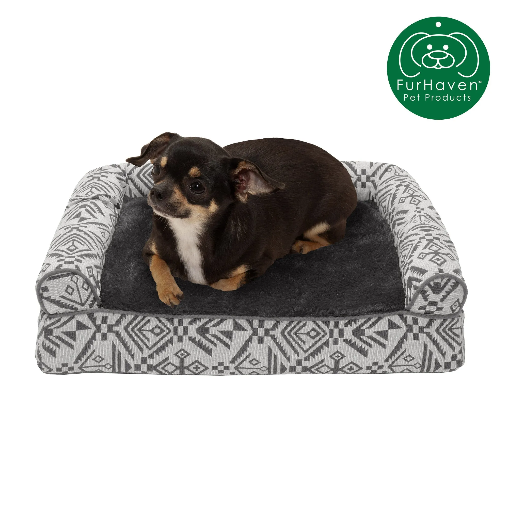 Southwest Kilim Plush Sofa-Style Pet Bed