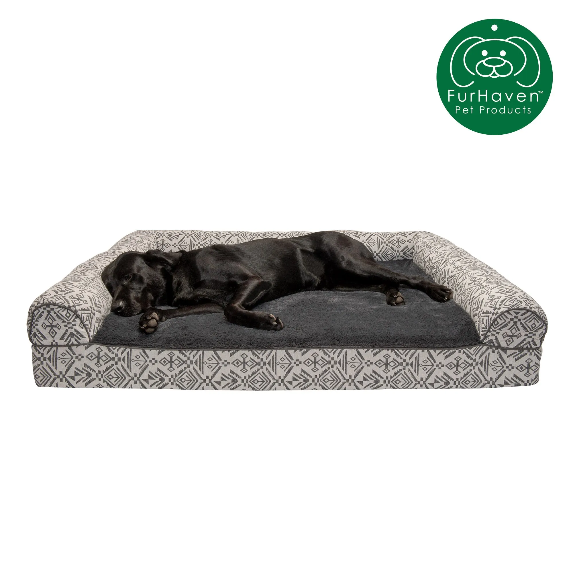 Southwest Kilim Plush Sofa-Style Pet Bed