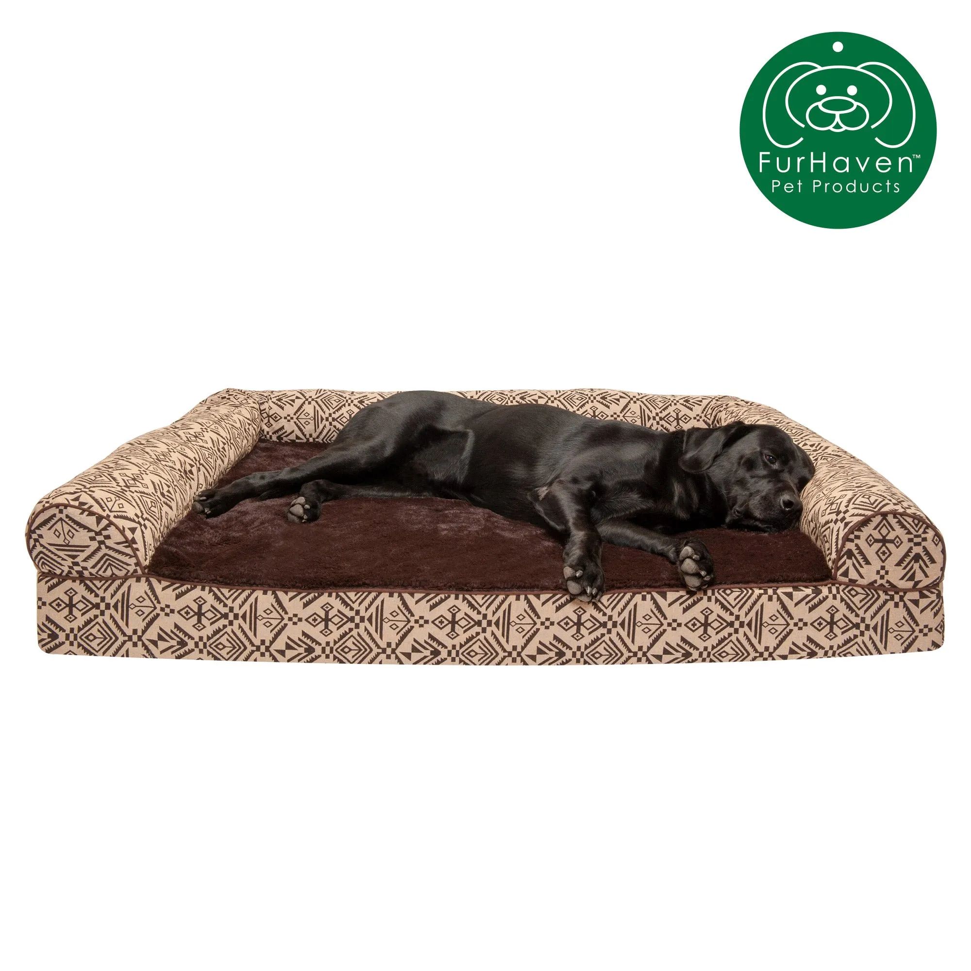 Southwest Kilim Plush Sofa-Style Pet Bed