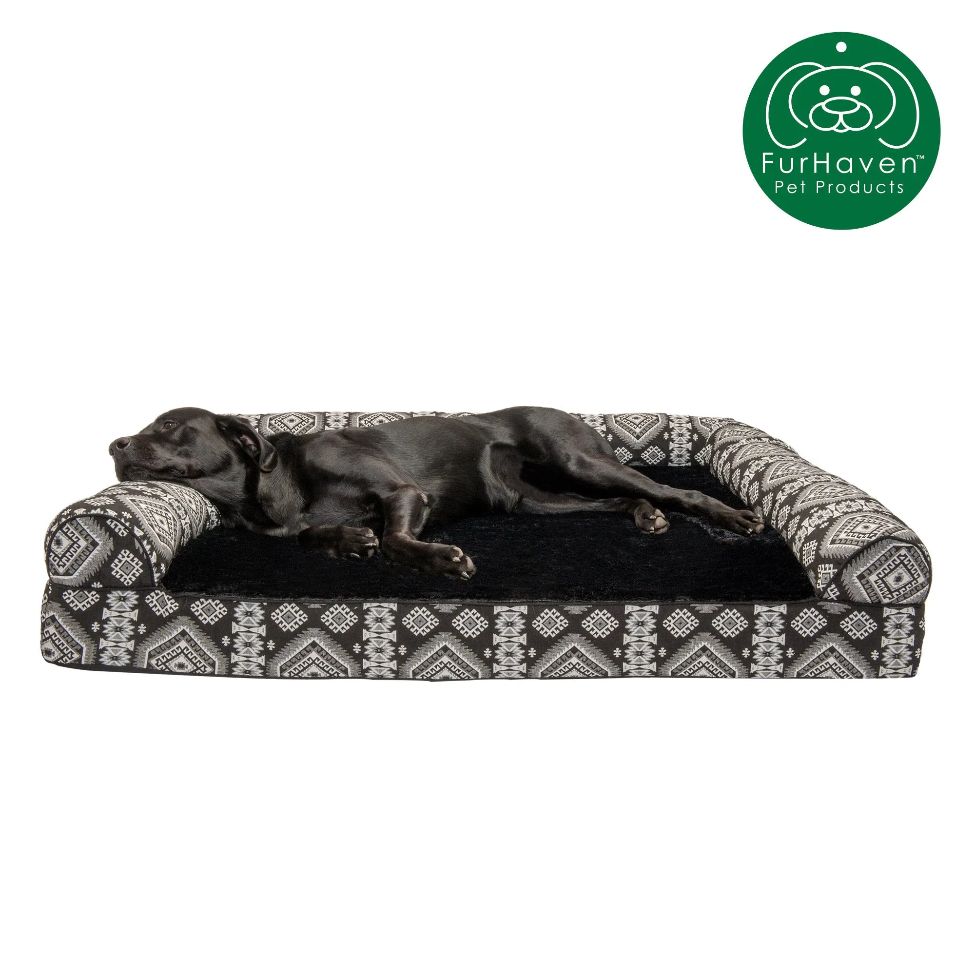 Southwest Kilim Plush Sofa-Style Pet Bed