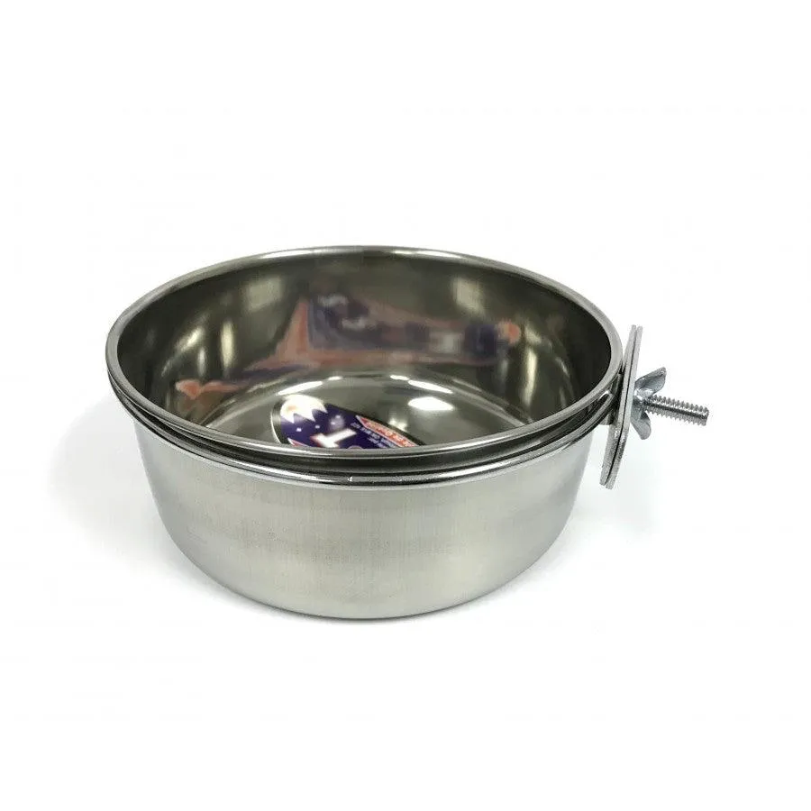 Stainless Steel Dog Dish With Clamp