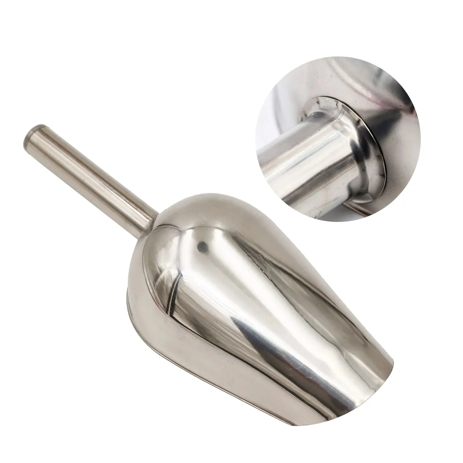 Stainless Steel Pet Food Scoop - Dual Material Design for Versatility