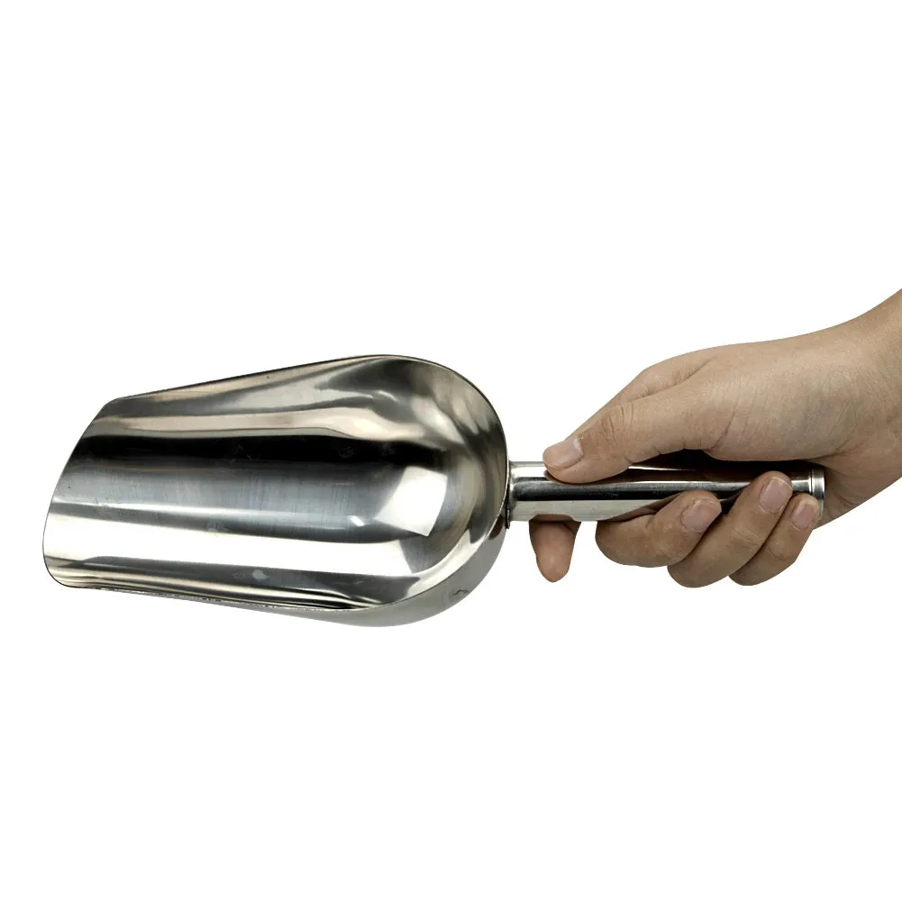 Stainless Steel Pet Food Scoop - Dual Material Design for Versatility