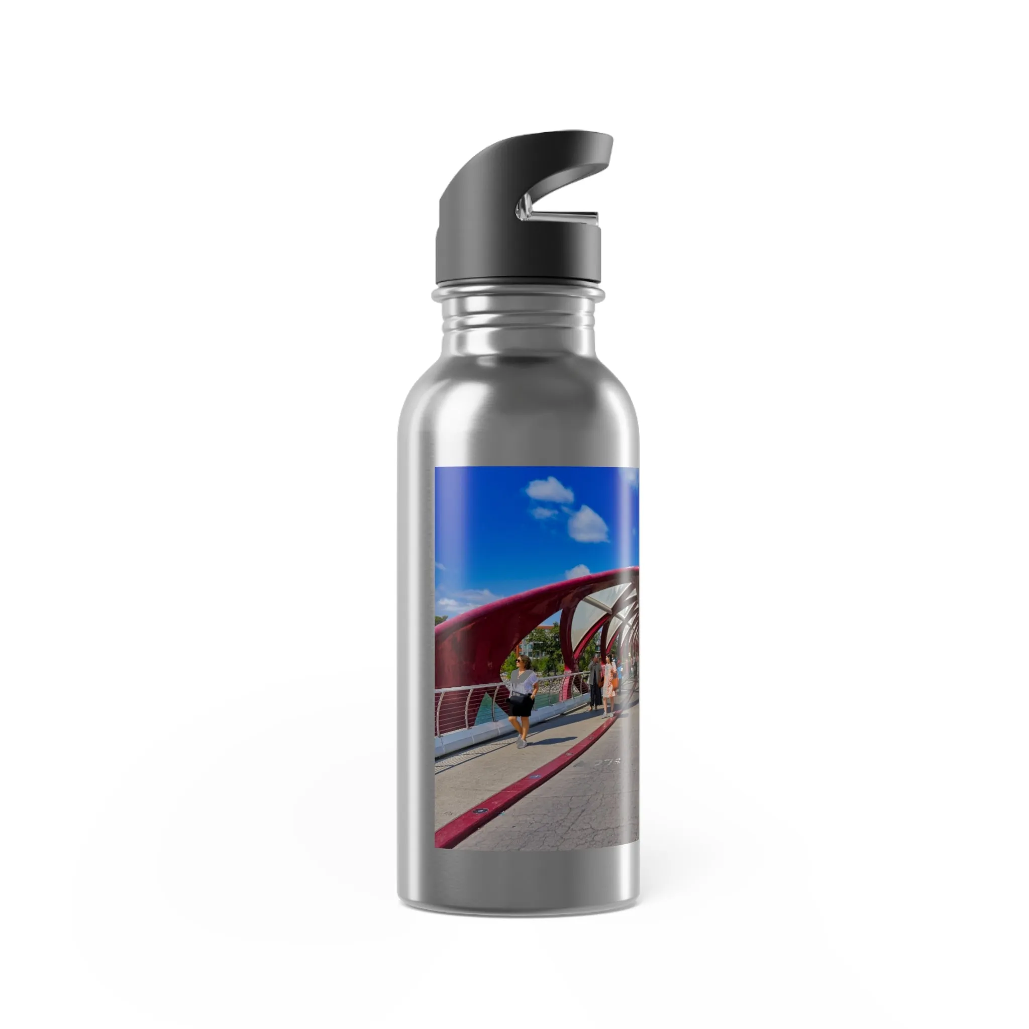 Stainless Steel Water Bottle With Straw, 20oz - Calgary Peace Bridge