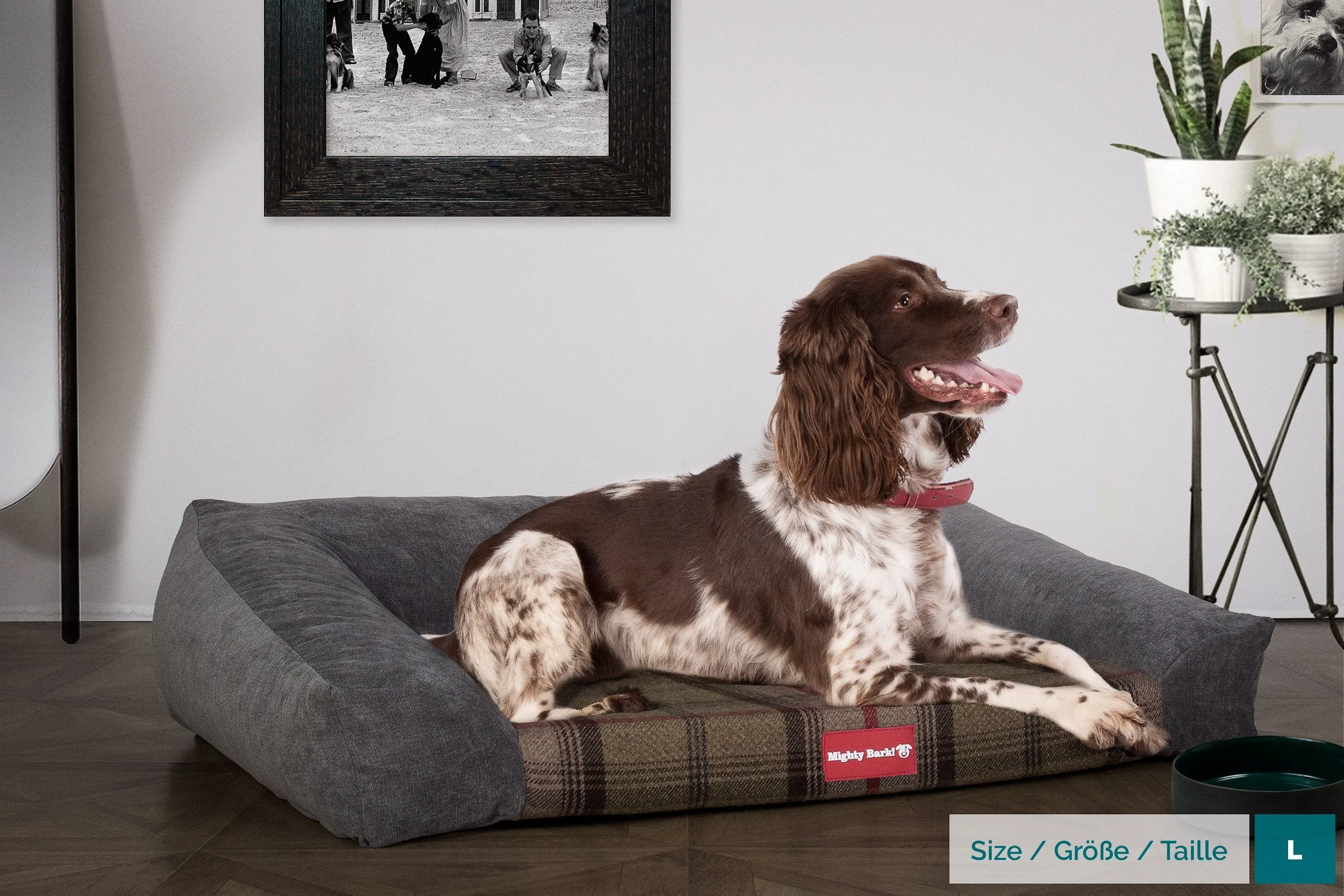 The Sofa - Orthopedic Memory Foam Sofa Dog Bed - Tartan Hunter
