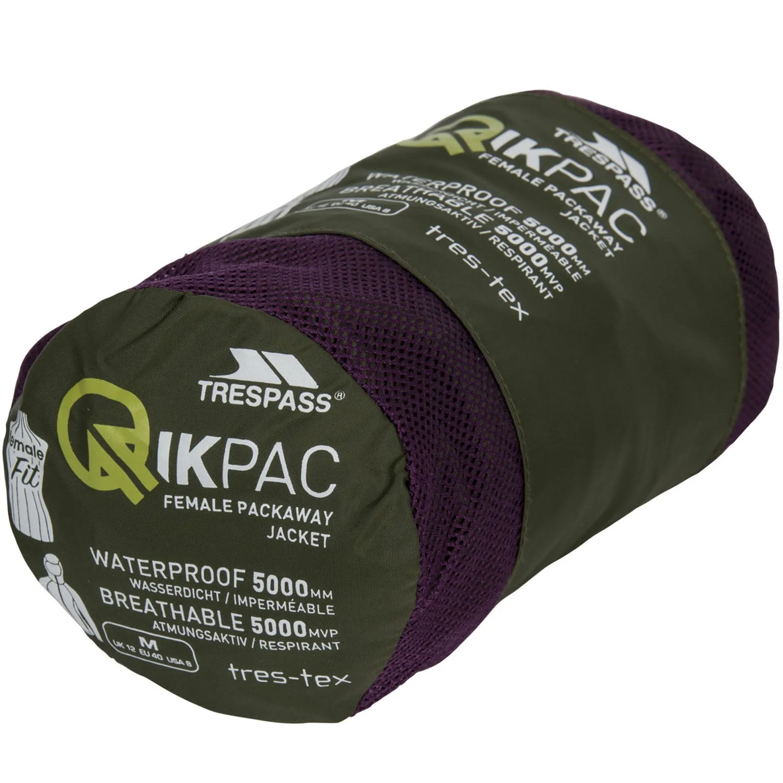 Trespass Womens Quikpac Packable Waterproof Jacket