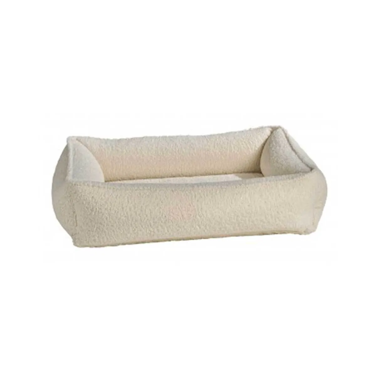 Urban Lounger Bed - Faux Ivory Sheepskin