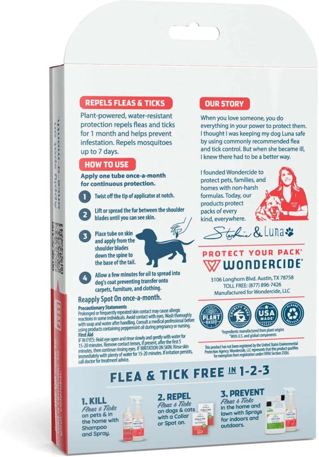 Wondercide Flea & Tick Spot On for Dogs, Peppermint