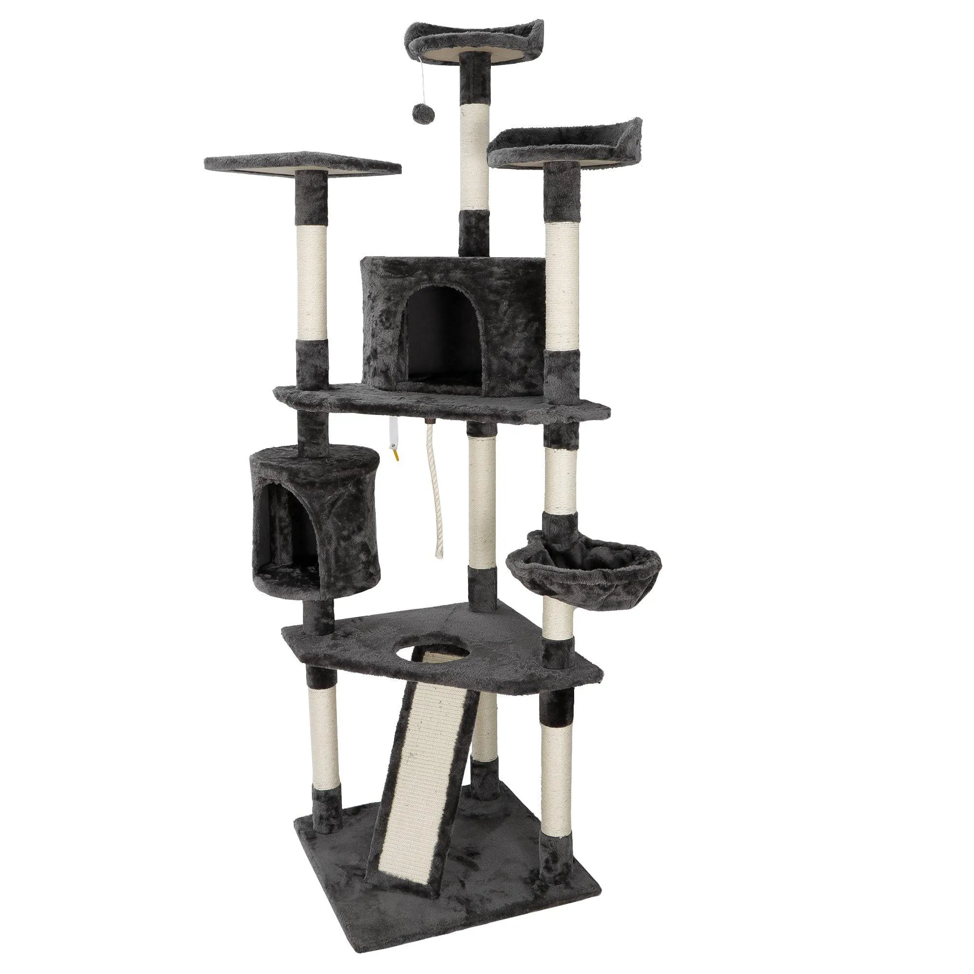 ZENY™ 79in Cat Trees with Sisal Scratching Posts Perches and Condo, Multi-Level Cat Tower Furniture